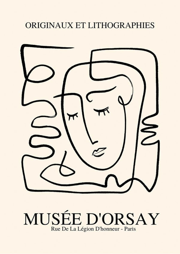 Affiche visages imaginaires inspirée de Picasso
