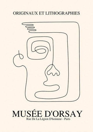 Affiche visage impression inspirée de Picasso