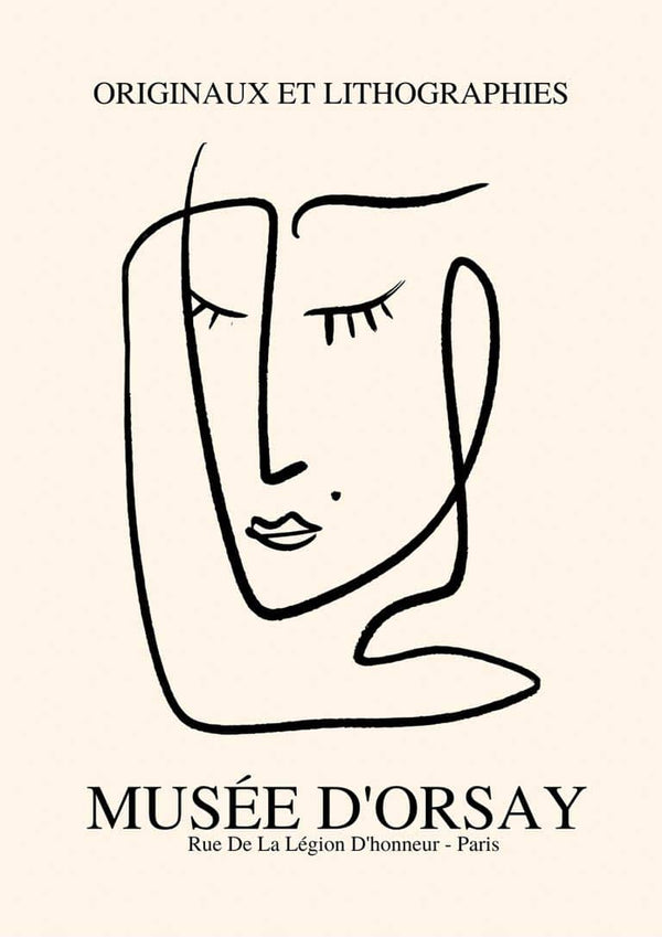Affiche visage imaginaire inspirée de Picasso