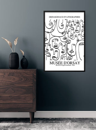Affiche visages imaginaires inspirée de Picasso