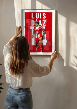 Luis Diaz  - Bayern Munich Football Poster