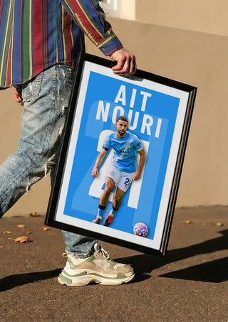 Ait-Nouri  - Manchester City Football Poster