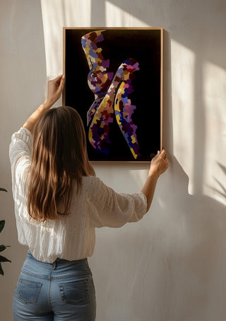 Mosaic Nude in Violet - Art By Biba