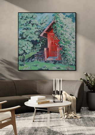 Red Shed in Blossom - Cristina Iacob