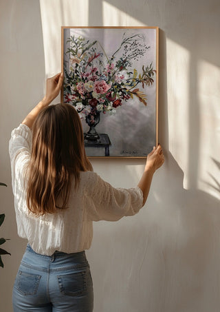 Floral arrangement on Grandmother's stool - Mariam De Giorgio