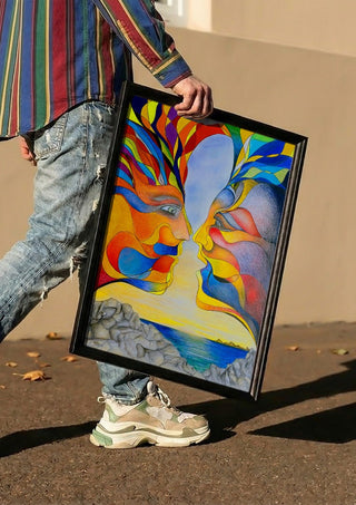 Diplomatische Illusion by wodeoldau carried in a black frame along a sunny street