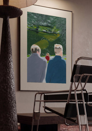 Koselig by Jaron Su framed in a dim room beside a tubular steel chair