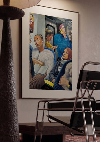 På ett vinterkvällståg… by Ramz Gadzh framed in a dim room beside a tubular steel chair
