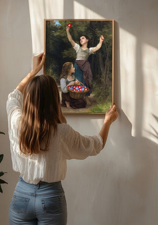 Picking Up Likes by Dikhotomy being hung on a sunlit wall