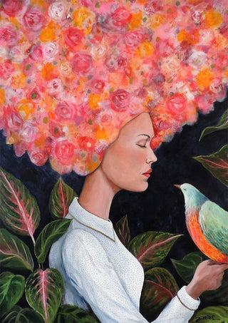 Cover of "Quand L'eleve Est Pret" by Sylvie Demers, featuring a woman with floral hair and a bird.