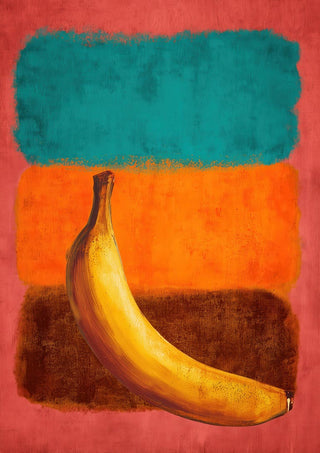 Cover of Rothko Goes Bananas by Martin Zen, featuring a banana over abstract color blocks.
