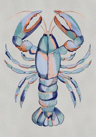 Homard bleu à l’aquarelle - Nikita Jariwala
