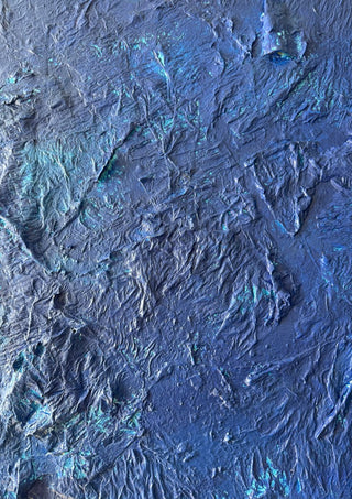 Das Meer by Sophie Schillen - a thick blue impasto surface with turquoise breaking through