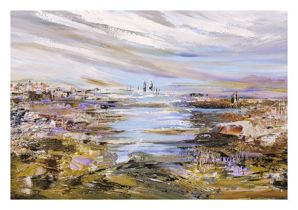 Sailorman by Art Anne Lee - a wide estuary with small white sails on the horizon