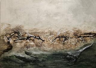 Breath of nature by Sabine Halbrock - a craggy grey and brown ridge in heavy relief