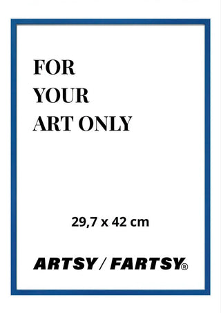 Cadre en bois bleu 30x42 cm