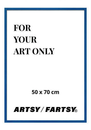 Cadre en bois bleu 50x70 cm
