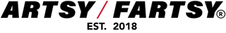 ARTSY FARTSY logo med rød skråstreg