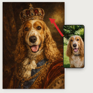 Animal Royal Portrait – your pet painted as a baroque monarch