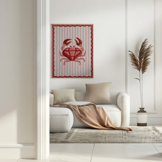 Crabe rose à motif losange - Emanuela Carratoni