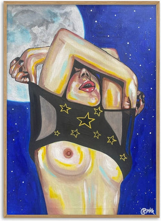 Stars and Moon - Art By Biba