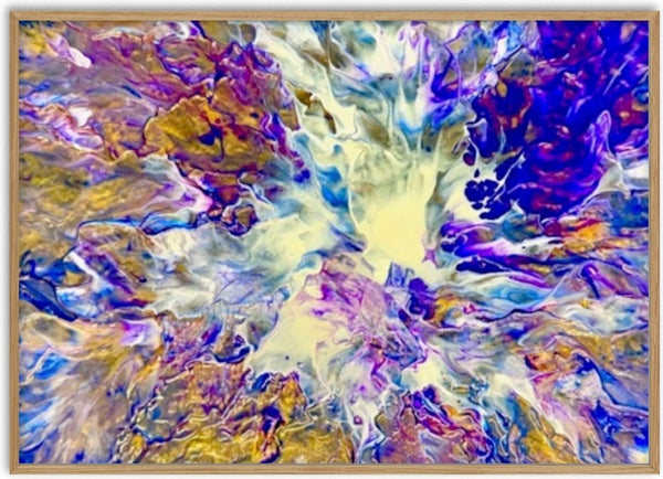 Violet Spark by Da Winters - violet and gold radiating out from a pale centre
