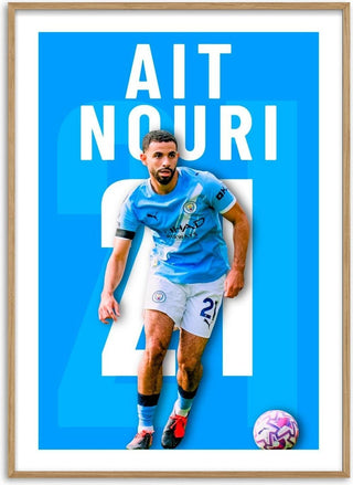 Ait-Nouri  - Manchester City Football Poster