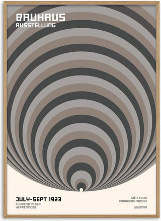 Bauhaus Big Circles Grey Poster