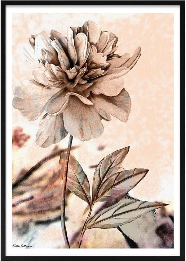 Artistic illustration of a dandelion in soft beige tones, featured on the Dandelion Beauty - Kate Aitana product page.