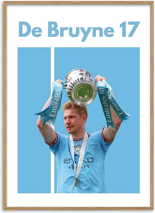 De Bruyne Man City Football Poster