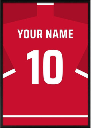 Denmark – Personalised Football Shirt Poster