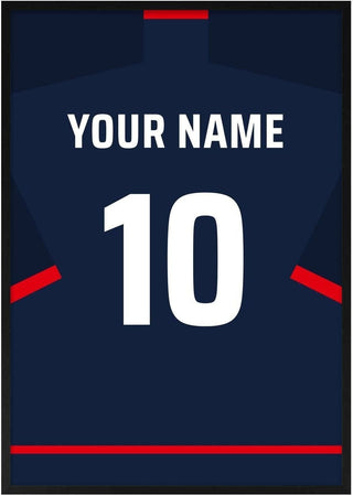 France – Personalised Football Shirt Poster
