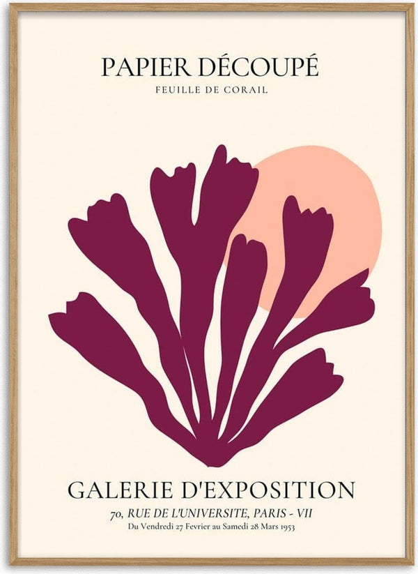 Purple Coral Decoupe Poster