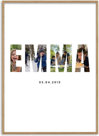 Name Collage – Personalised Photo Letter Poster