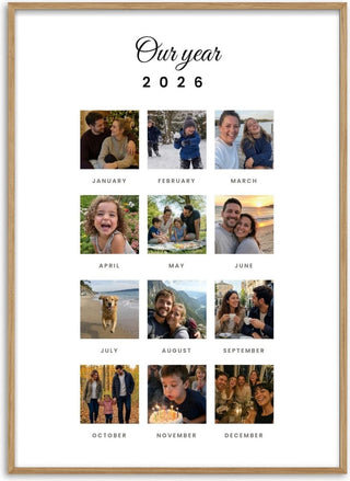 Our Year – Personalised 12-Month Photo Poster