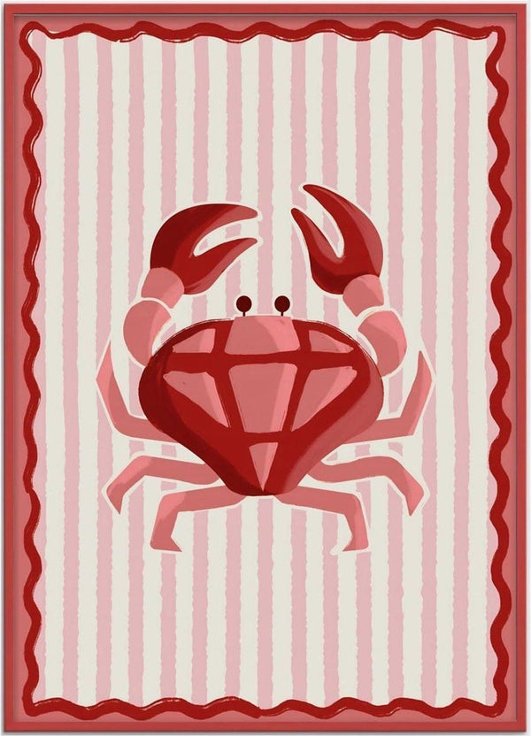 Crabe rose à motif losange - Emanuela Carratoni