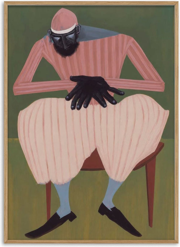 Resting Hands seated figure portrait poster by Martin Zen