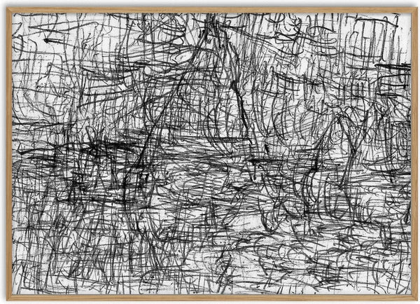 Sirius 3 by Priit Ruttas - looping black pen scribble with a tall peaked form rising out of it