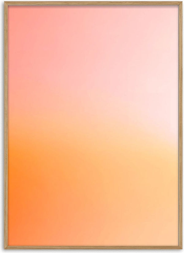 Sunset - cheerful, warm color gradient by Ohkimiko - a soft gradient from coral orange through peach to pale pink