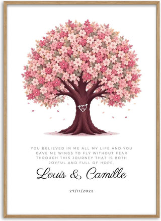 Tree of Love Blossom - Personalized Poster