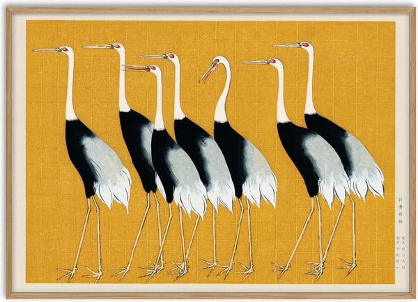 Affiche grues japonaises