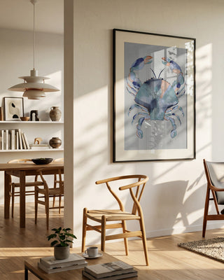 Coastal Blue Crab Painting - Nikita Jariwala