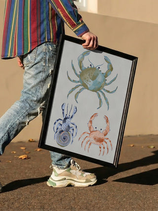 Crabes océaniques à l’aquarelle - Nikita Jariwala