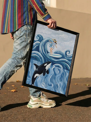 Surfer Girl and Orca - HUGO