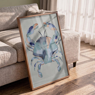 Coastal Blue Crab Painting - Nikita Jariwala