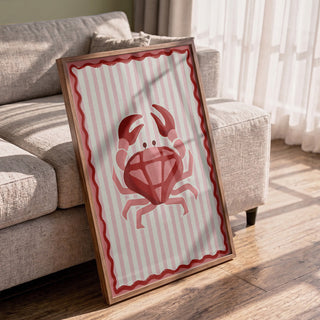 Crabe rose à motif losange - Emanuela Carratoni